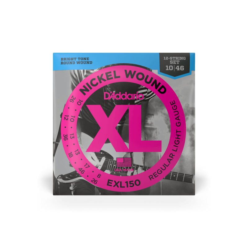 Набор струн D'ADDARIO EXL150 XL NICKEL WOUND REGULAR LIGHT 12-STRING (10-46)